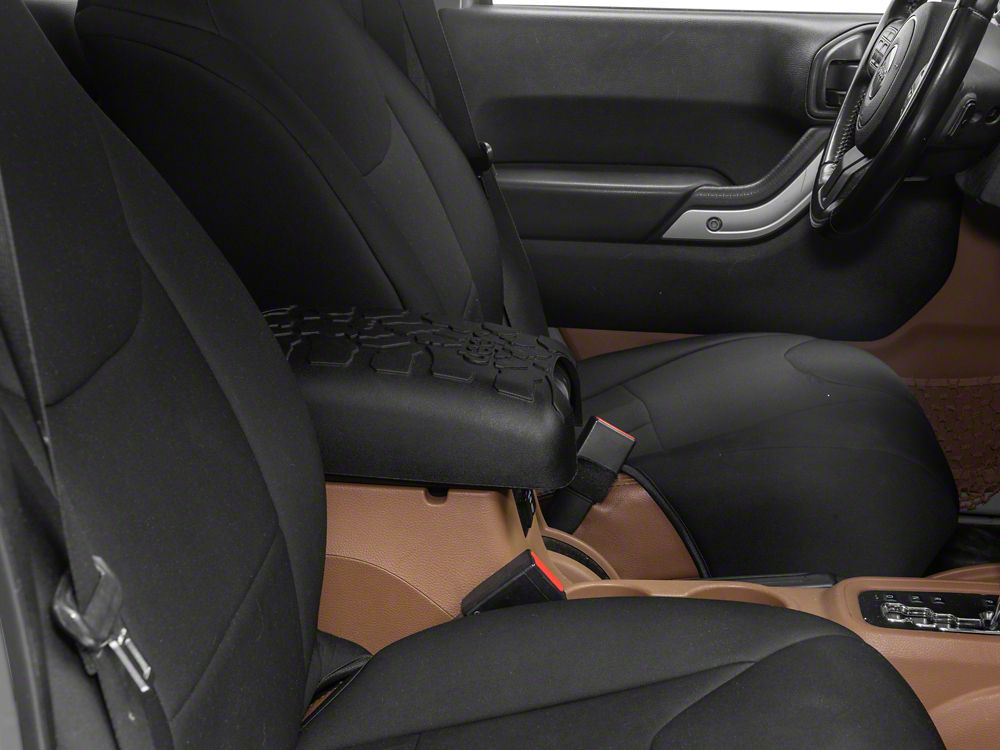 Jeep Licensed by RedRock Treaded Center Console Cover with Jeep Logo (11-18 Jeep Wrangler JK)