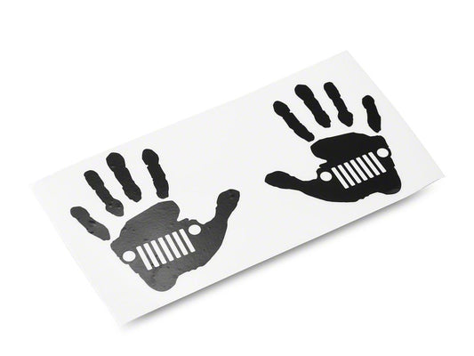 Jeep Licensed by RedRock Jeep Wave Grille Decal; Gloss Black (87-18 Wrangler YJ, TJ & JK)
