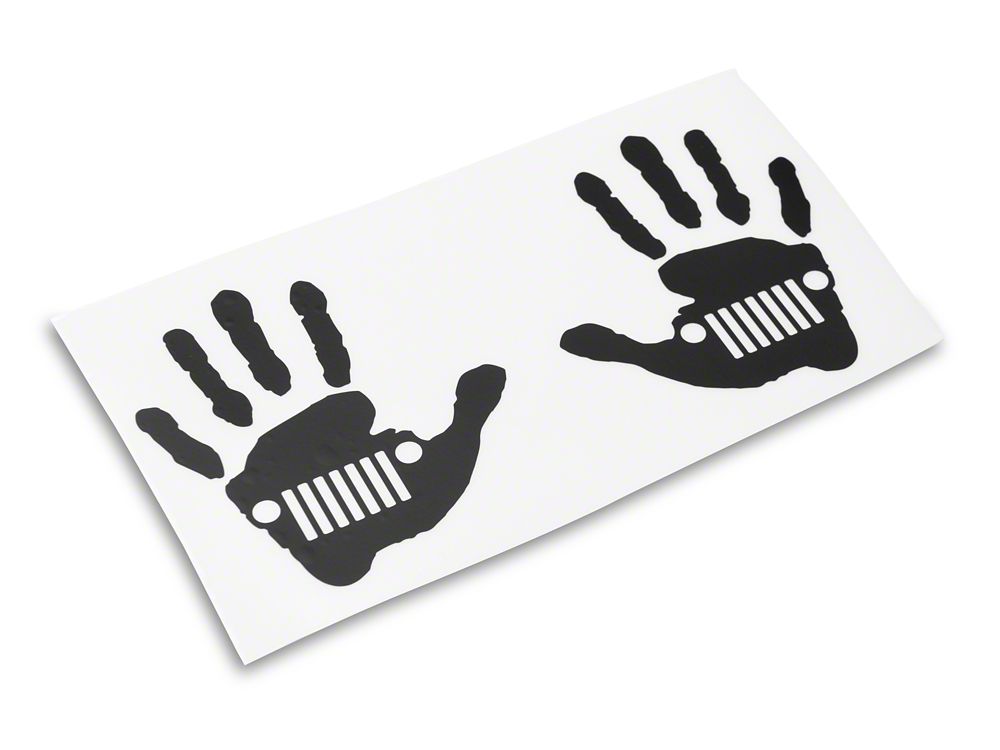 Jeep Licensed by RedRock Jeep Wave Grille Decal; Matte Black (87-18 Wrangler YJ, TJ & JK)