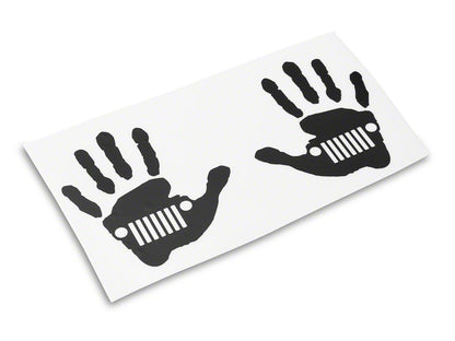 Jeep Licensed by RedRock Jeep Wave Grille Decal; Matte Black (87-18 Wrangler YJ, TJ & JK)