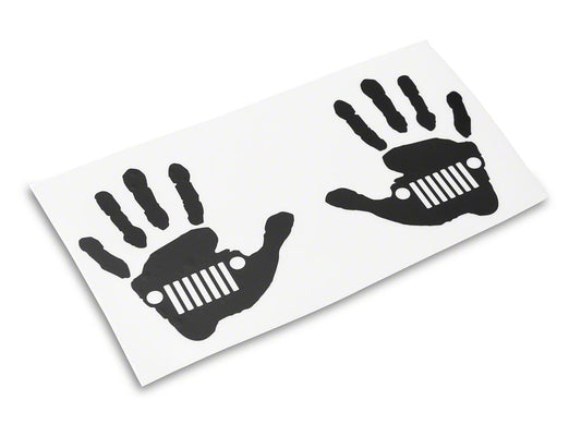 Jeep Licensed by RedRock Jeep Wave Grille Decal; Matte Black (87-18 Wrangler YJ, TJ & JK)