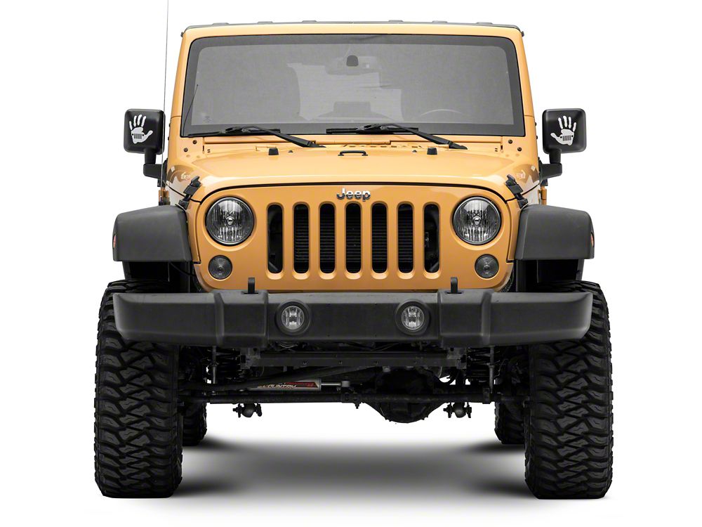 Jeep Licensed by RedRock Jeep Wave Grille Decal; White (87-18 Wrangler YJ, TJ & JK)