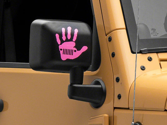 Jeep Licensed by RedRock Jeep Wave Grille Decal; Pink (87-18 Wrangler YJ, TJ & JK)