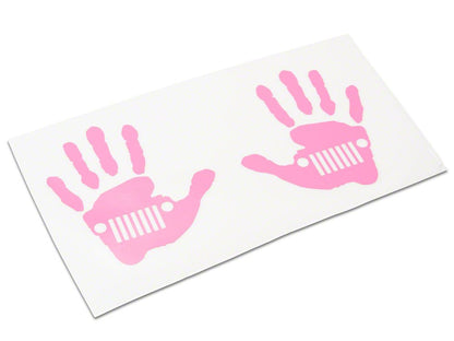Jeep Licensed by RedRock Jeep Wave Grille Decal; Pink (87-18 Wrangler YJ, TJ & JK)