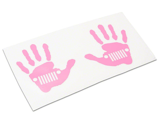 Jeep Licensed by RedRock Jeep Wave Grille Decal; Pink (87-18 Wrangler YJ, TJ & JK)