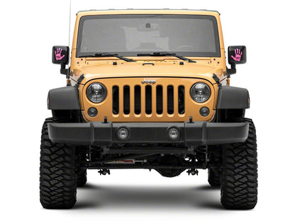 Jeep Licensed by RedRock Jeep Wave Grille Decal; Pink (87-18 Wrangler YJ, TJ & JK)