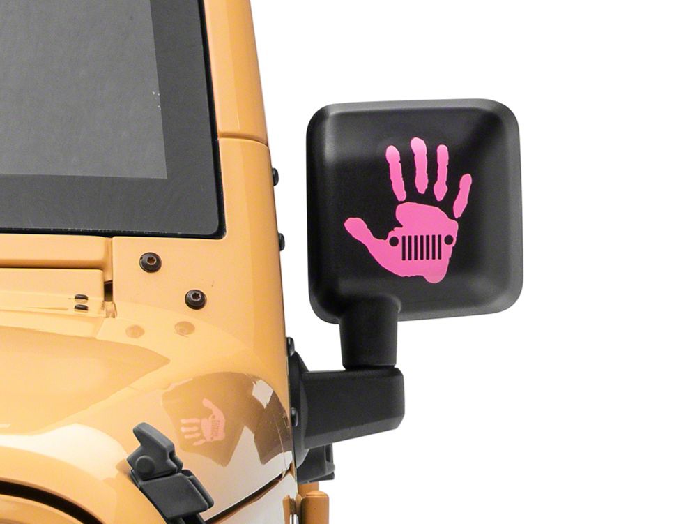 Jeep Licensed by RedRock Jeep Wave Grille Decal; Pink (87-18 Wrangler YJ, TJ & JK)