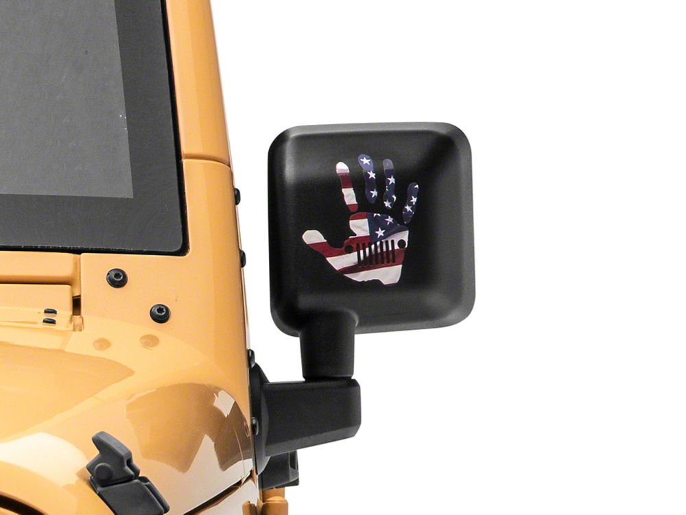Jeep Licensed by RedRock Jeep Wave Grille Decal; Real Flag (87-18 Wrangler YJ, TJ & JK)