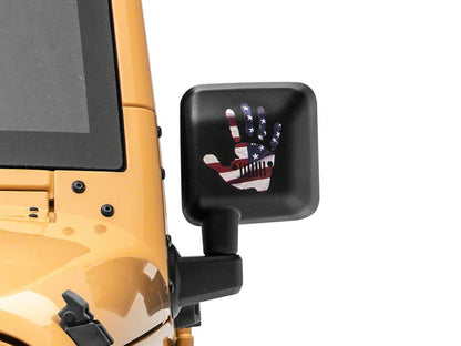 Jeep Licensed by RedRock Jeep Wave Grille Decal; Real Flag (87-18 Wrangler YJ, TJ & JK)