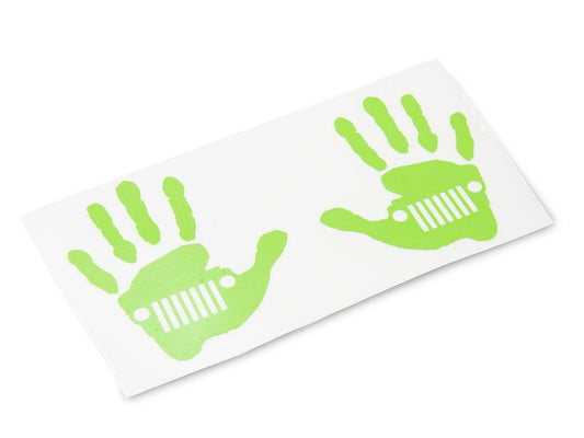 Jeep Licensed by RedRock Jeep Wave Grille Decal; Lime (87-18 Wrangler YJ, TJ & JK)