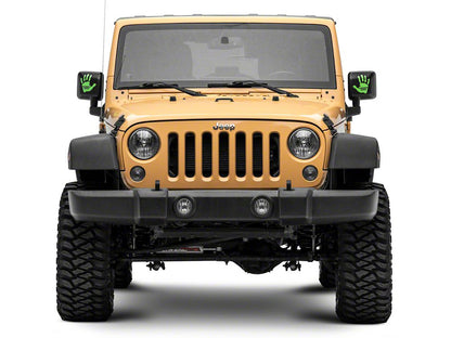 Jeep Licensed by RedRock Jeep Wave Grille Decal; Lime (87-18 Wrangler YJ, TJ & JK)