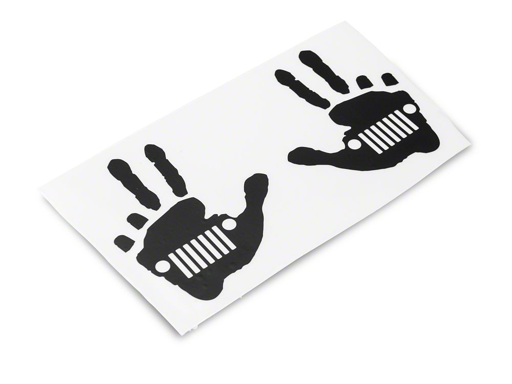 Jeep Licensed by RedRock Jeep Peace Grille Decal; Matte Black (87-18 Wrangler YJ, TJ & JK)