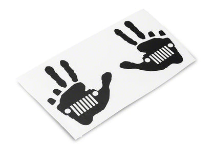 Jeep Licensed by RedRock Jeep Peace Grille Decal; Matte Black (87-18 Wrangler YJ, TJ & JK)