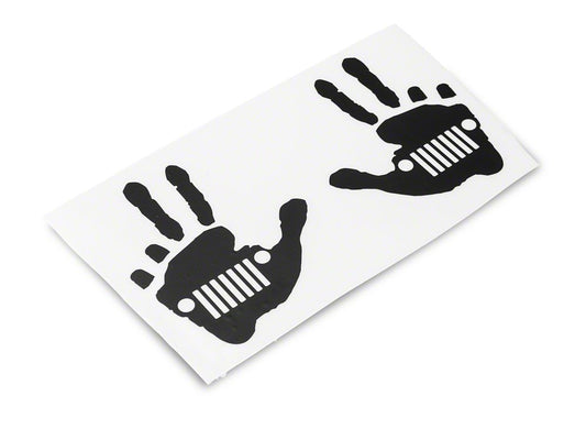 Jeep Licensed by RedRock Jeep Peace Grille Decal; Matte Black (87-18 Wrangler YJ, TJ & JK)