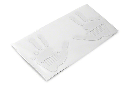 Jeep Licensed by RedRock Jeep Peace Grille Decal; White (87-18 Wrangler YJ, TJ & JK)