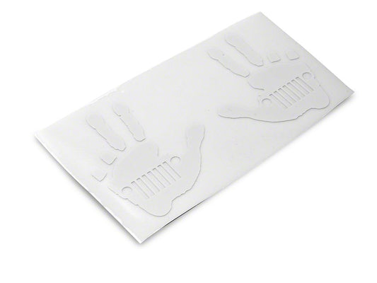Jeep Licensed by RedRock Jeep Peace Grille Decal; White (87-18 Wrangler YJ, TJ & JK)