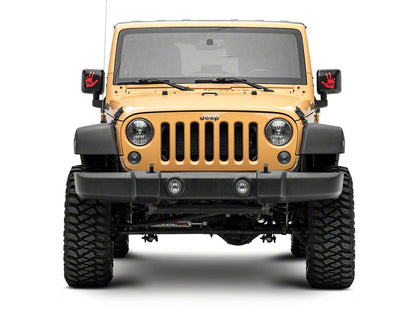Jeep Licensed by RedRock Jeep Peace Grille Decal; Red (87-18 Wrangler YJ, TJ & JK)