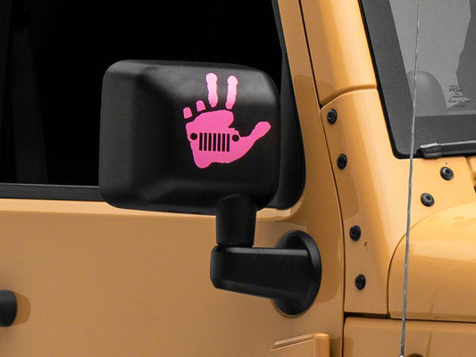 Jeep Licensed by RedRock Jeep Peace Grille Decal; Pink (87-18 Wrangler YJ, TJ & JK)