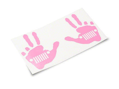 Jeep Licensed by RedRock Jeep Peace Grille Decal; Pink (87-18 Wrangler YJ, TJ & JK)