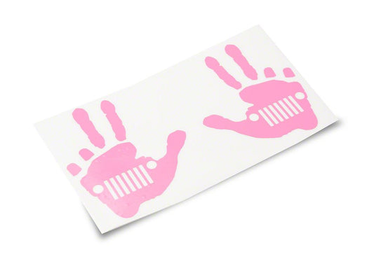 Jeep Licensed by RedRock Jeep Peace Grille Decal; Pink (87-18 Wrangler YJ, TJ & JK)