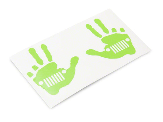 Jeep Licensed by RedRock Jeep Peace Grille Decal; Lime (87-18 Wrangler YJ, TJ & JK)