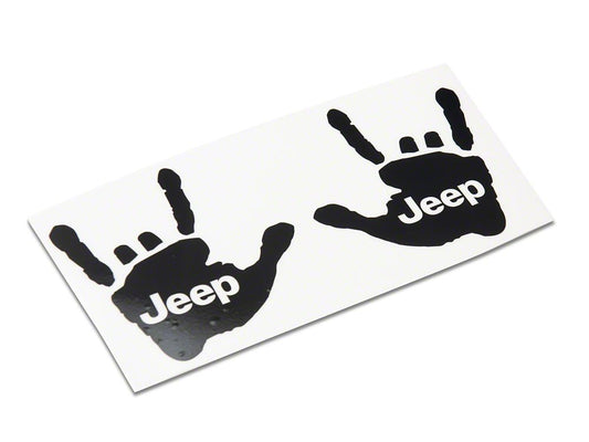 Jeep Licensed by RedRock Jeep Metal Decal; Gloss Black (87-18 Wrangler YJ, TJ & JK)