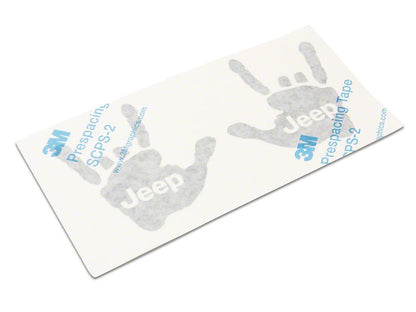 Jeep Licensed by RedRock Jeep Metal Decal; Gloss Black (87-18 Wrangler YJ, TJ & JK)