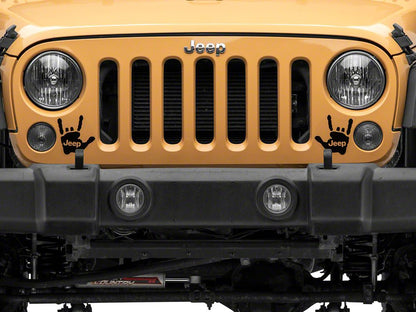 Jeep Licensed by RedRock Jeep Metal Decal; Gloss Black (87-18 Wrangler YJ, TJ & JK)