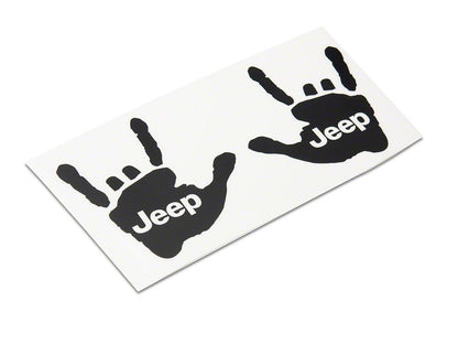 Jeep Licensed by RedRock Jeep Metal Decal; Matte Black (87-18 Wrangler YJ, TJ & JK)