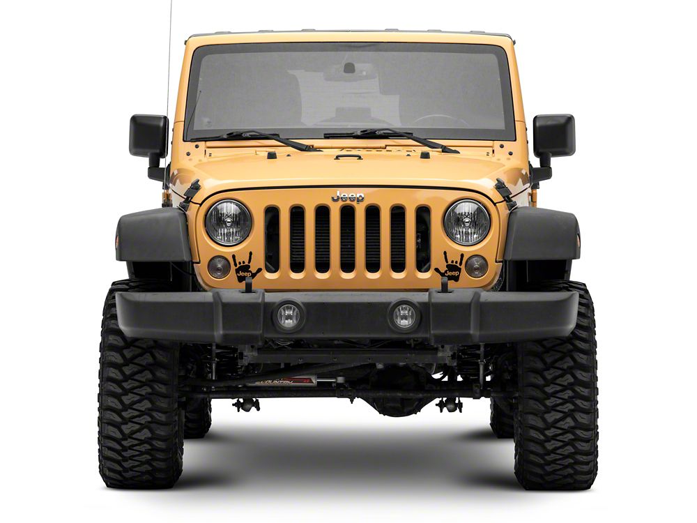 Jeep Licensed by RedRock Jeep Metal Decal; Matte Black (87-18 Wrangler YJ, TJ & JK)