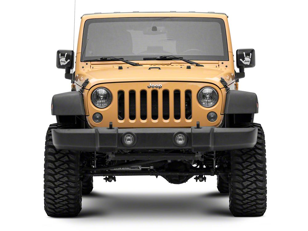 Jeep Licensed by RedRock Jeep Metal Decal; White (87-18 Wrangler YJ, TJ & JK)