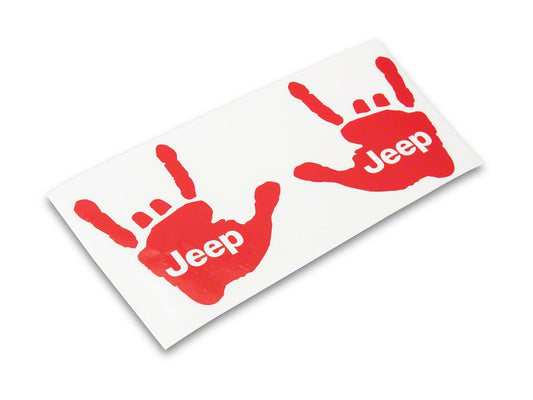 Jeep Licensed by RedRock Jeep Metal Decal; Red (87-18 Wrangler YJ, TJ & JK)
