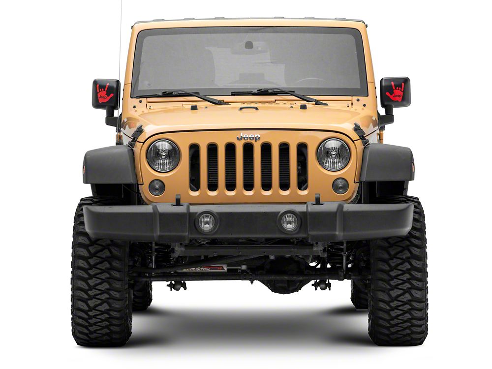 Jeep Licensed by RedRock Jeep Metal Decal; Red (87-18 Wrangler YJ, TJ & JK)