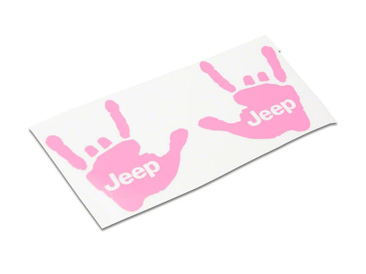 Jeep Licensed by RedRock Jeep Metal Decal; Pink (87-18 Wrangler YJ, TJ & JK)