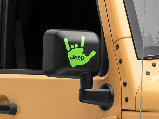 Jeep Licensed by RedRock Jeep Metal Decal; Lime (87-18 Wrangler YJ, TJ & JK)