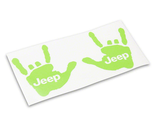 Jeep Licensed by RedRock Jeep Metal Decal; Lime (87-18 Wrangler YJ, TJ & JK)