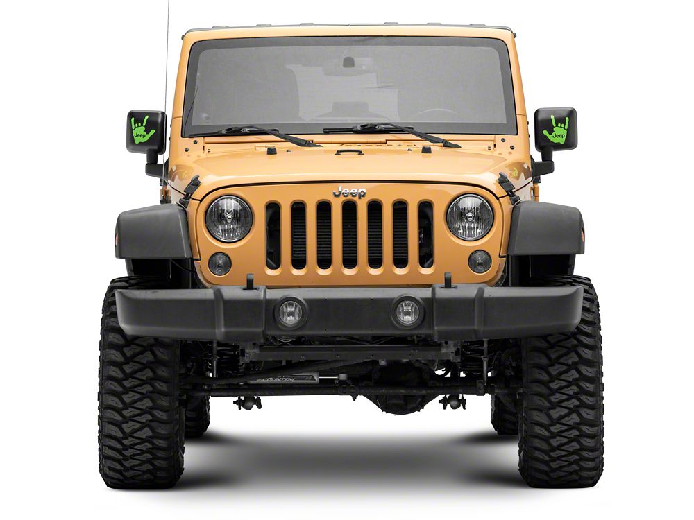 Jeep Licensed by RedRock Jeep Metal Decal; Lime (87-18 Wrangler YJ, TJ & JK)