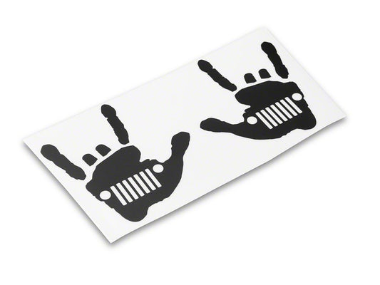 Jeep Licensed by RedRock Jeep Metal Grille Decal; Matte Black (87-18 Wrangler YJ, TJ & JK)