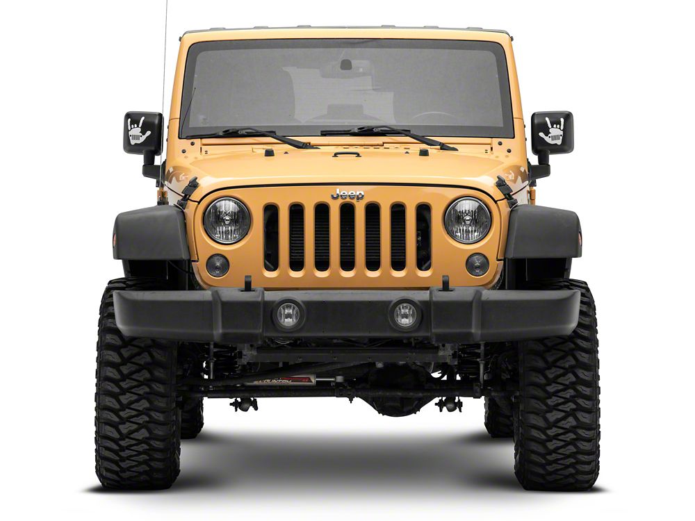 Jeep Licensed by RedRock Jeep Metal Grille Decal; White (87-18 Wrangler YJ, TJ & JK)