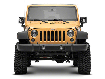 Jeep Licensed by RedRock Jeep Metal Grille Decal; White (87-18 Wrangler YJ, TJ & JK)