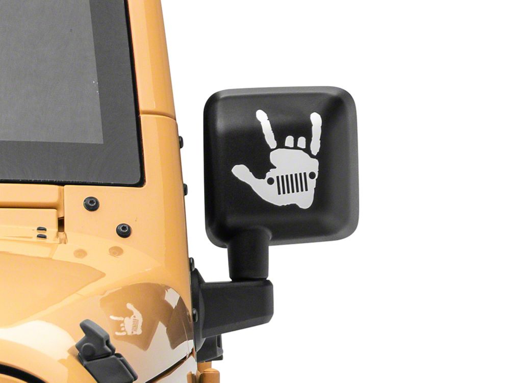 Jeep Licensed by RedRock Jeep Metal Grille Decal; White (87-18 Wrangler YJ, TJ & JK)