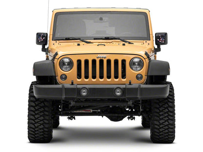 Jeep Licensed by RedRock Jeep Metal Grille Decal; Real Flag (87-18 Wrangler YJ, TJ & JK)