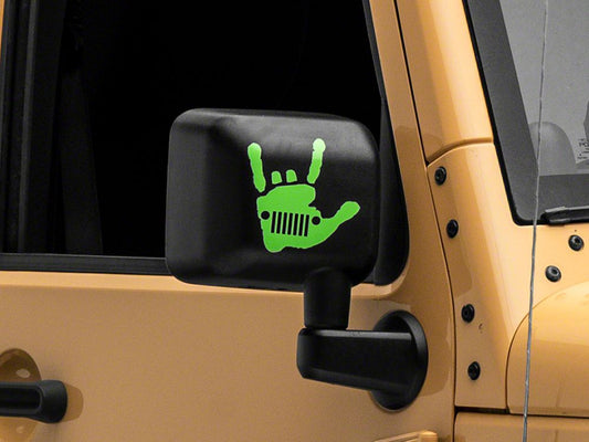 Jeep Licensed by RedRock Jeep Metal Grille Decal; Lime (87-18 Wrangler YJ, TJ & JK)