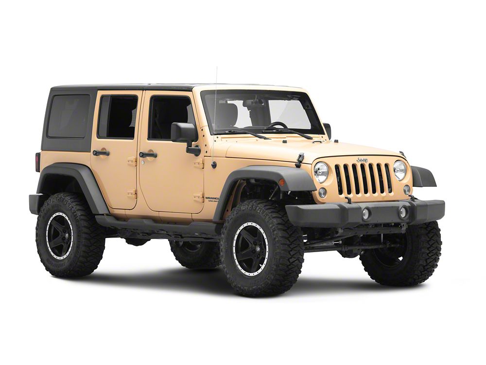 Jeep Licensed by RedRock ABS Side Steps with Jeep Logo (07-18 Jeep Wrangler JK 4-Door)