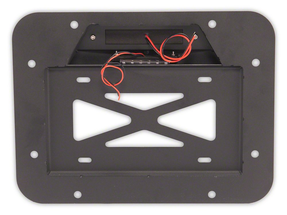 RedRock License Plate Relocation Kit w/LED Third Brake Light (07-18 Jeep Wrangler JK)