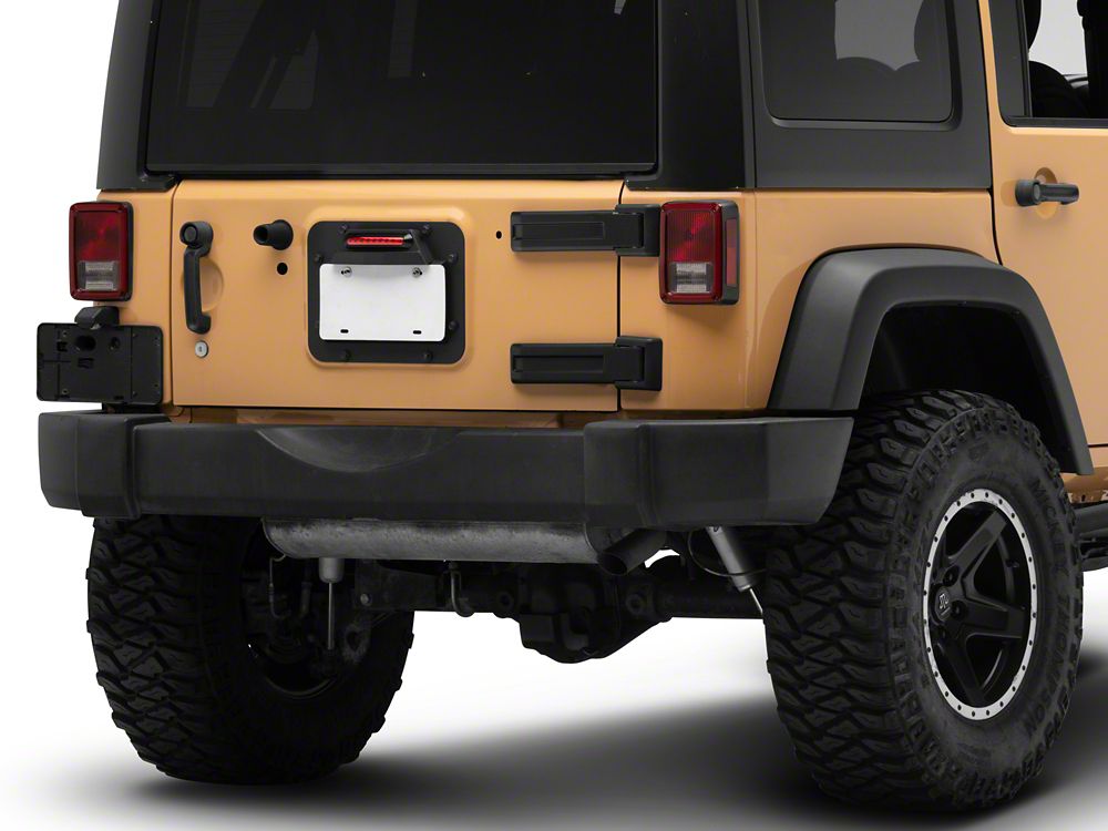 RedRock License Plate Relocation Kit w/LED Third Brake Light (07-18 Jeep Wrangler JK)