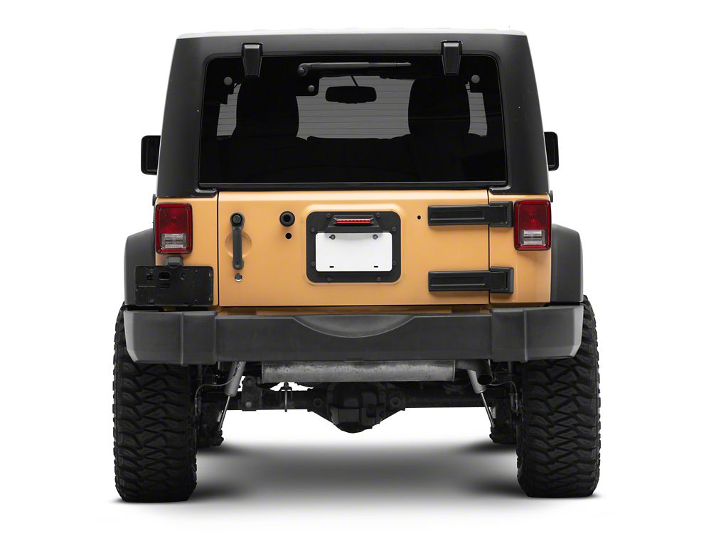 RedRock License Plate Relocation Kit w/LED Third Brake Light (07-18 Jeep Wrangler JK)