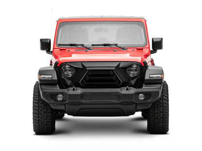 RedRock Goliath Grille with LED DRL and Turn Signals (18-25 Jeep Wrangler JL w/o TrailCam)