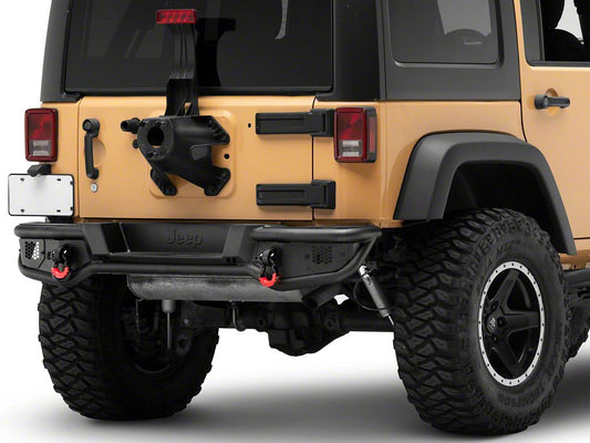 Jeep Licensed by RedRock HD Tubular Rear Bumper with Jeep Logo (07-18 Jeep Wrangler JK)