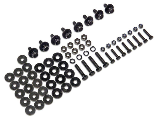 Jeep Licensed by RedRock Replacement Side Step Bar Hardware Kit for J173990 Only (07-18 Jeep Wrangler JK 2-Door)